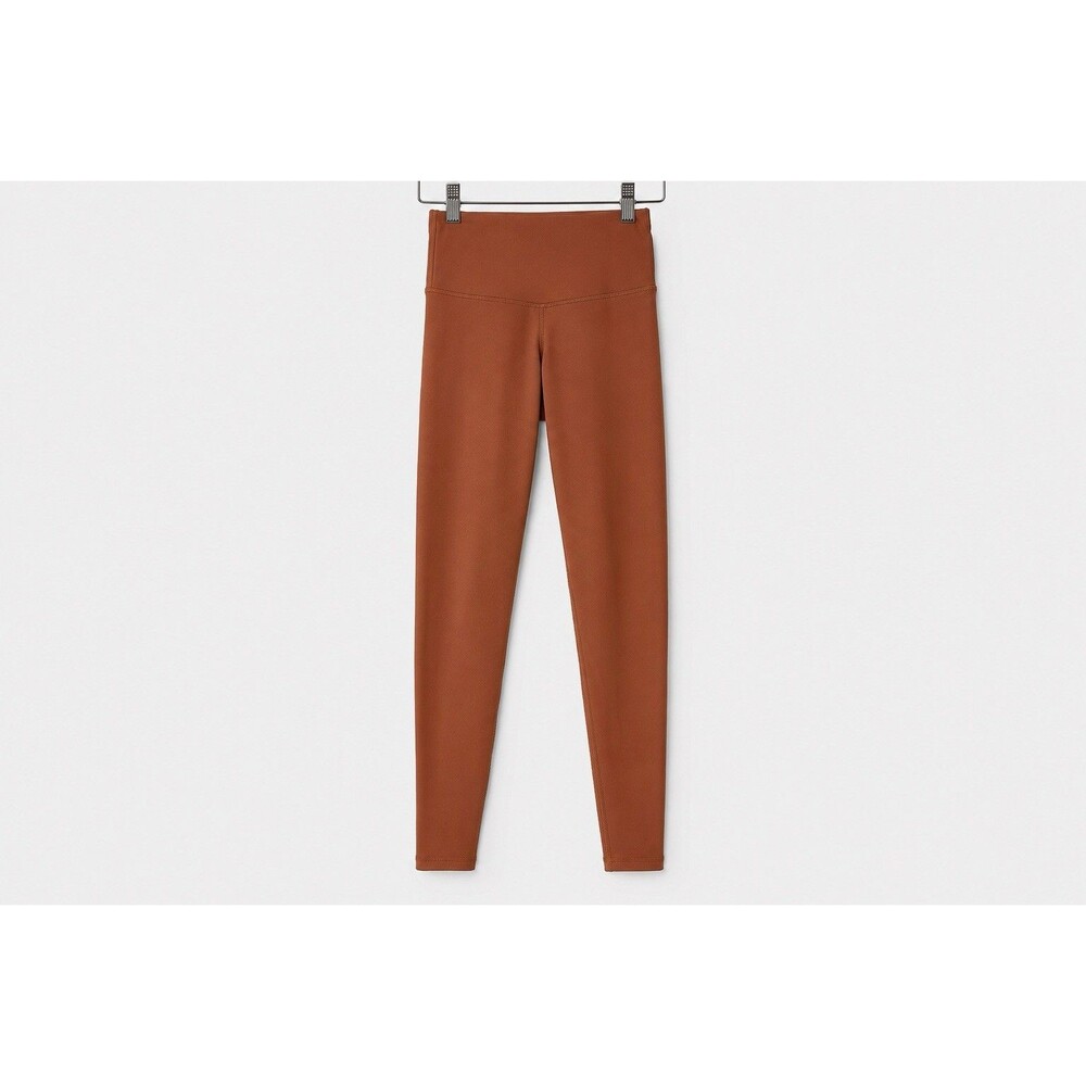 Alo Yoga High Waist 7/8 Leggings XS Brown Copper Athletic Yoga Pants Stretch
